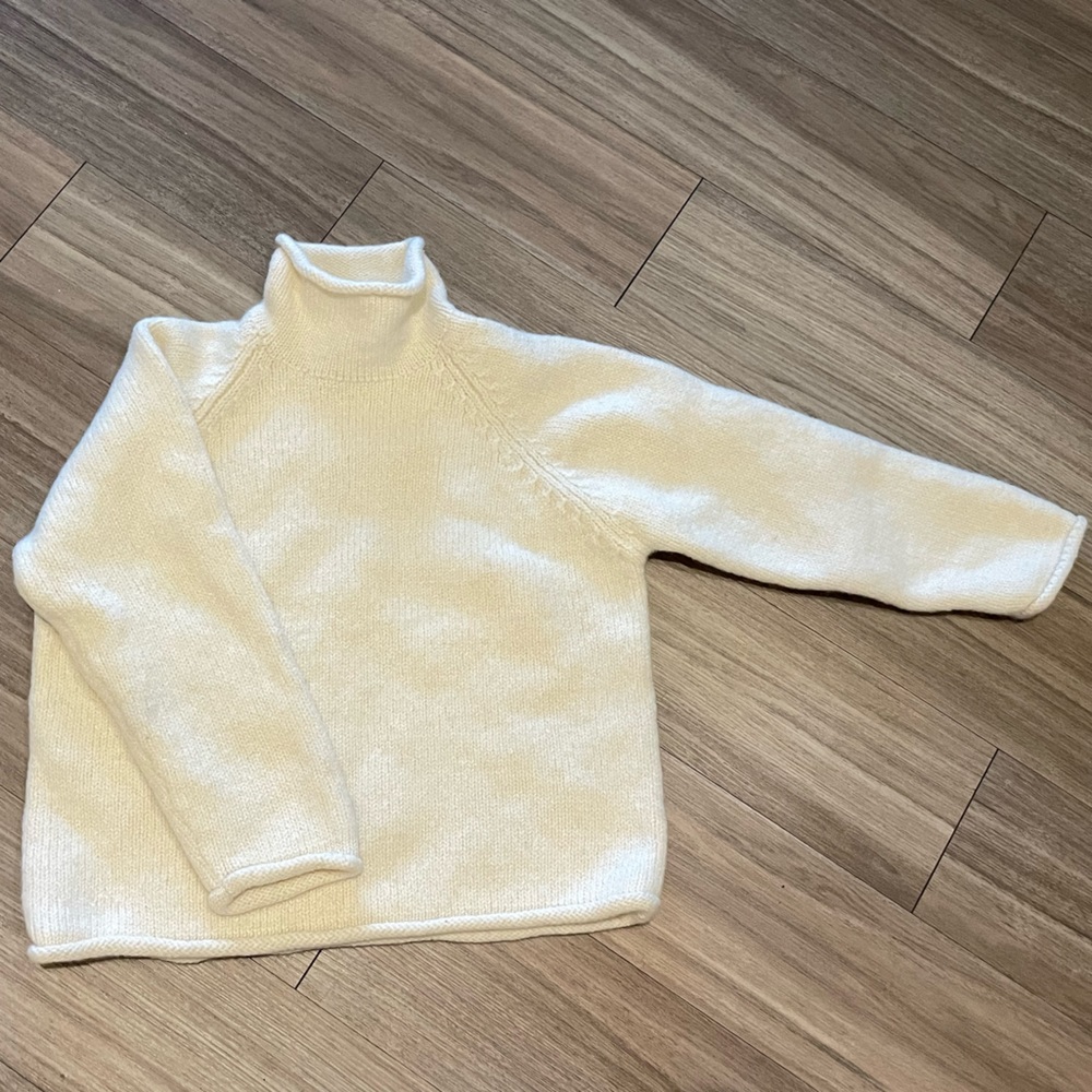 Vintage J. Crew 100% Wool Beige Sweater